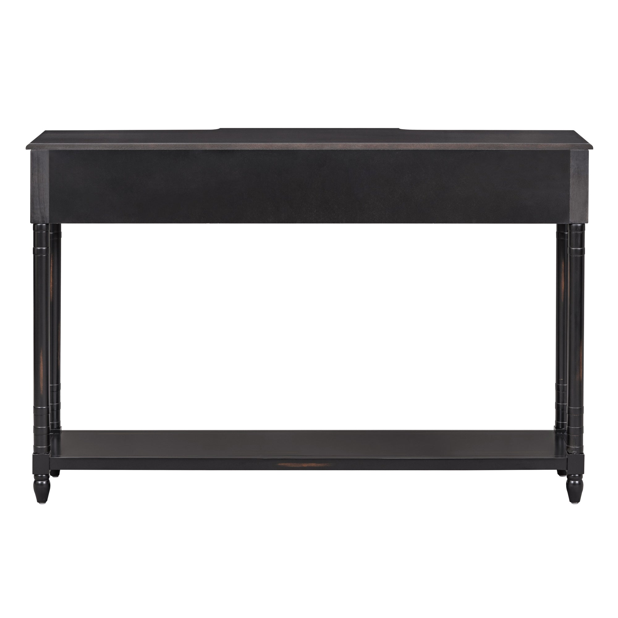 Console Table Sofa Table With Drawers For Entryway With Projecting Drawers And Long Shelf Espresso, Old Sku: Wf189574Aab Espresso Solid Wood Mdf