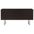 Cappuccino 5 Drawer Credenza With Open Shelving Cappuccino Brown Writting Desk Office Contemporary,Modern Rectangular Drawers Desk Wood Sled