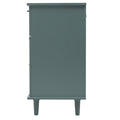 7 Drawer Cabinet, American Furniture, Suitable For Bedroom, Living Room, Study Dark Green Particle Board