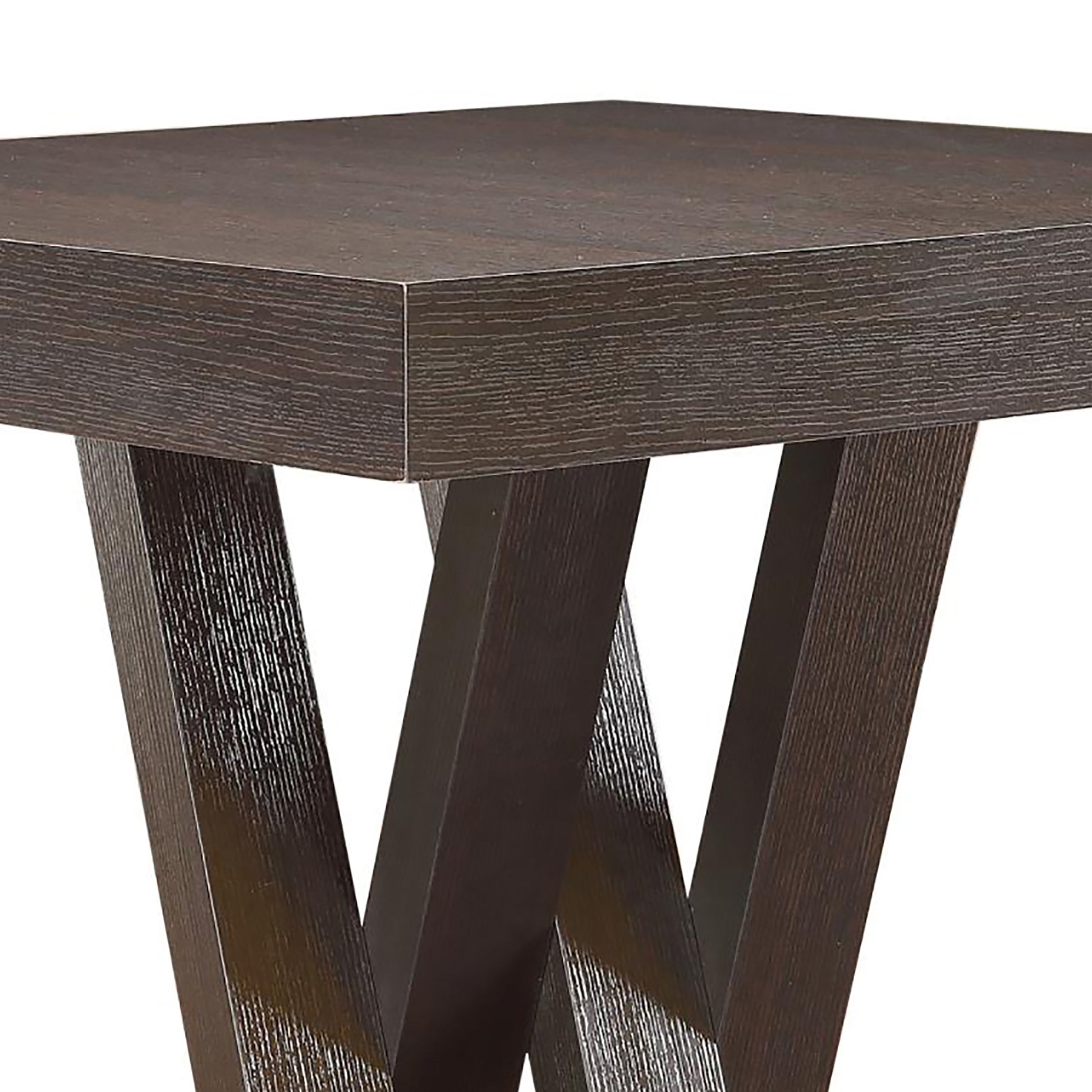 Cappuccino Double X Base Square Bar Table Cappuccino Brown Dining Room Contemporary,Modern Square Kitchen & Dining Tables Wood Pedestal