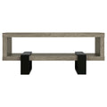 Grey Driftwood 1 Shelf Coffee Table Grey Gray Primary Living Space Contemporary,Modern Rectangular Open Storage Coffee & End Tables Wood Sled