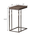 Weathered Grey And Black Snack Table With Expandable Top Grey Brown Folding Primary Living Space Industrial Rectangular Folding Tables Wood