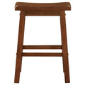 Chestnut Counter Height Stools Set Of 2 Solid Brown Brown Dining Room Wipe Clean Transitional Rubberwood Wood