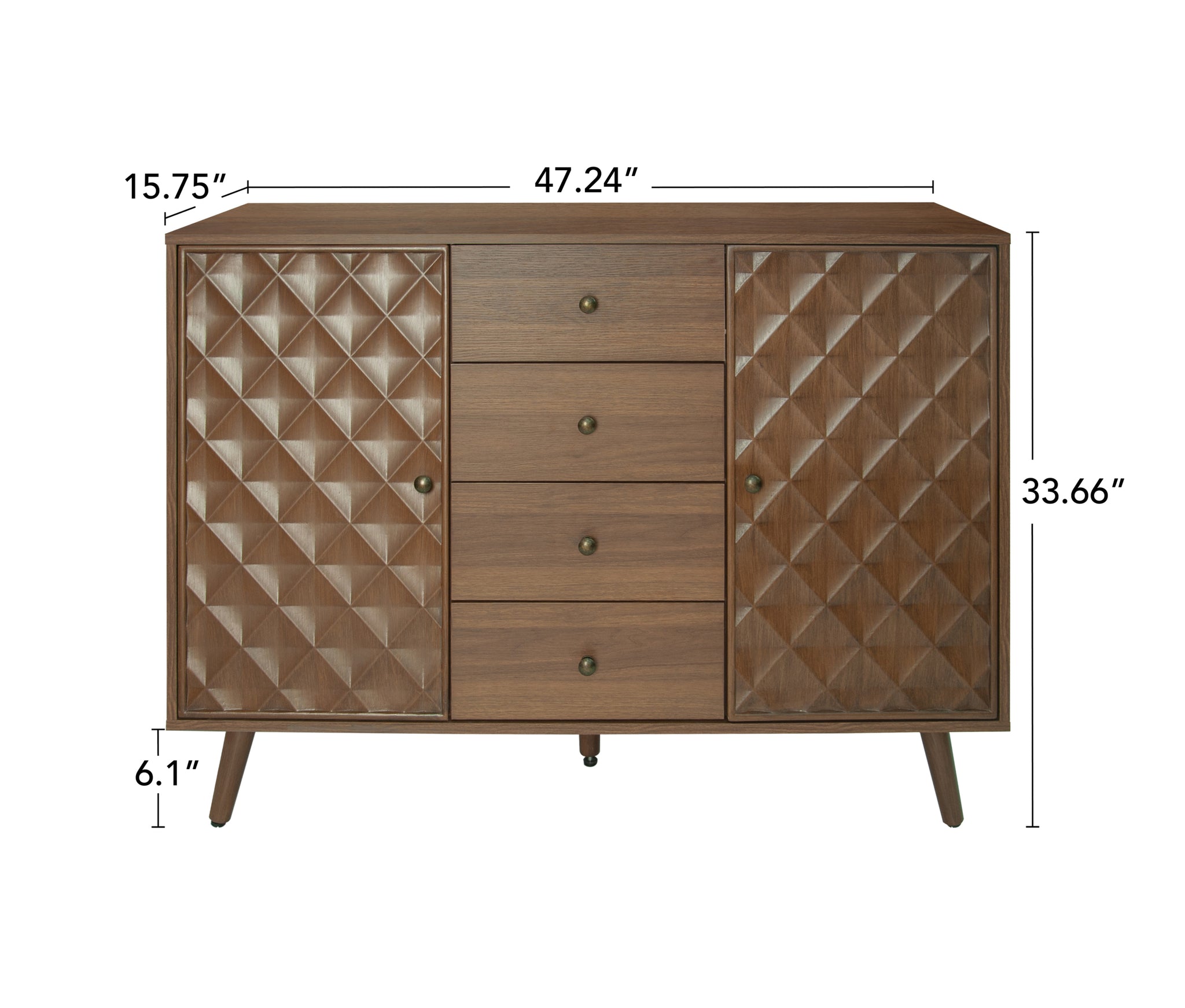 2 door 4 drawer cabinet, Suitable for Bedroom,