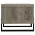 Grey Driftwood 1 Shelf Coffee Table Grey Gray Primary Living Space Contemporary,Modern Rectangular Open Storage Coffee & End Tables Wood Sled