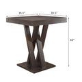 Cappuccino Double X Base Square Bar Table Cappuccino Brown Dining Room Contemporary,Modern Square Kitchen & Dining Tables Wood Pedestal