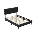 Queen Bed Frame With Headboard,Sturdy Platform Bed With Wooden Slats Support,No Box Spring,Mattress Foundation,Easy Assembly Dark Grey Dark Grey Wood