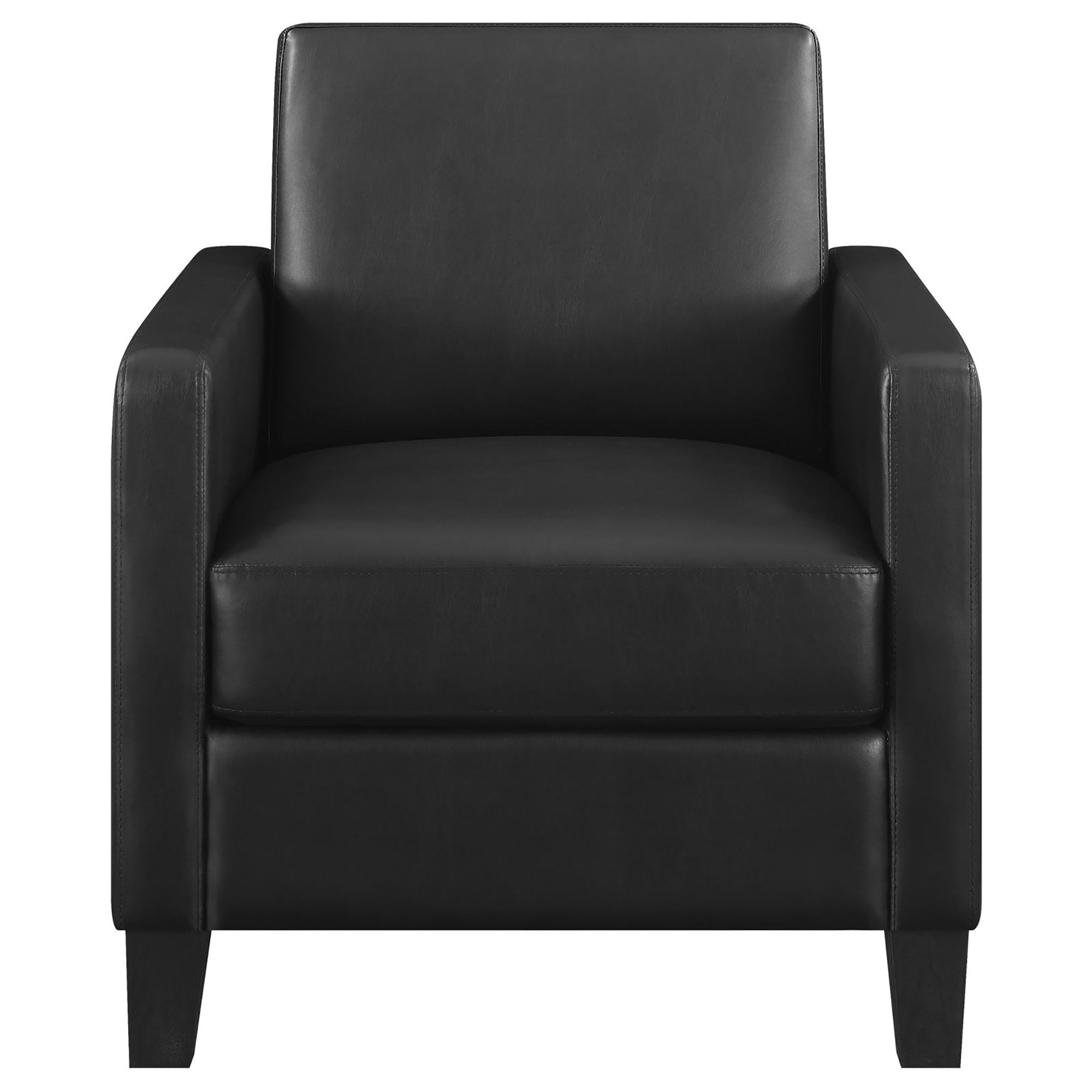 Black Cushion Back Upholstered Accent Chair