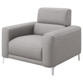 Taupe Track Arm Upholstered Chair Taupe Primary Living Space Contemporary,Modern Foam Faux Leather