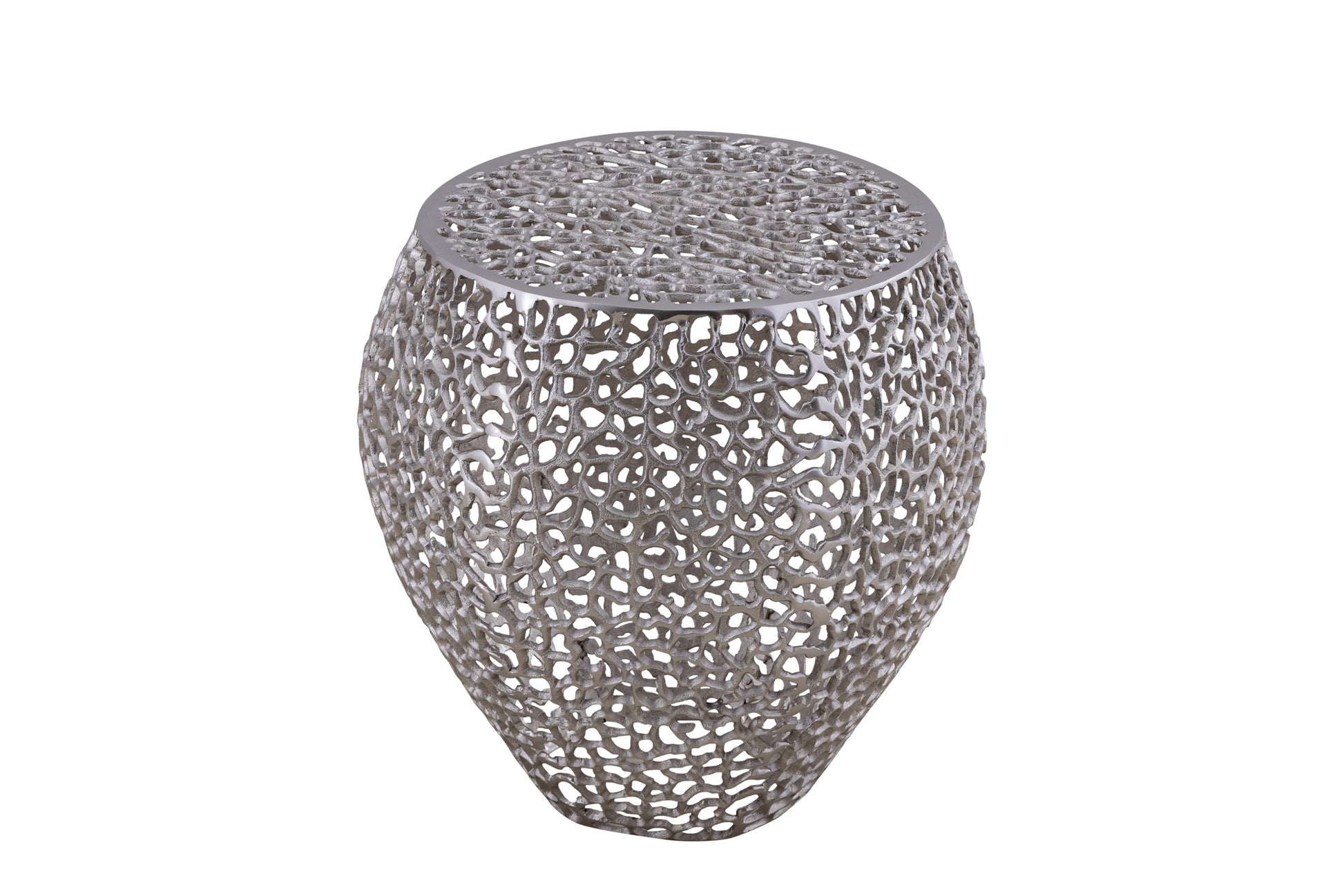 Et3403 18 Side Table Silver Silver Contemporary,Modern Aluminium Aluminium