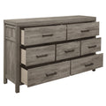 Rustic Style Bedroom Dresser Of 7 Drawers Weathered Gray Finish Premium Melamine Laminate Wooden Furniture 1Pc Gray Bedroom Rustic,Transitional Wood