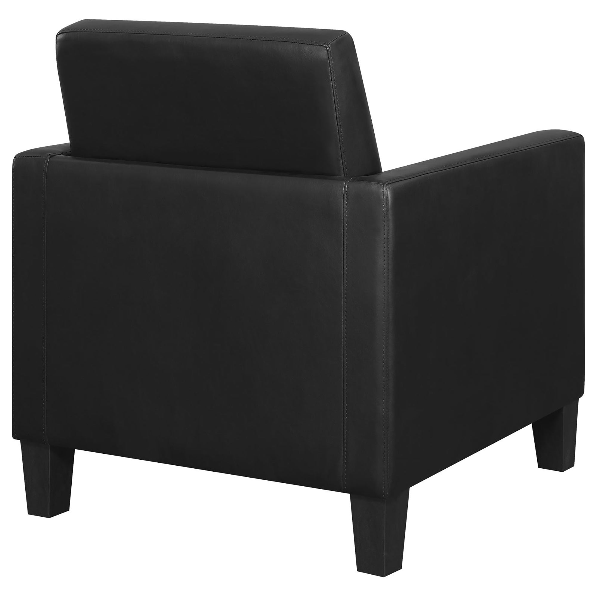 Black Cushion Back Upholstered Accent Chair