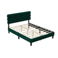 Queen Bed Frame With Headboard,Sturdy Platform Bed With Wooden Slats Support,No Box Spring,Mattress Foundation,Easy Assembly Green Green Wood