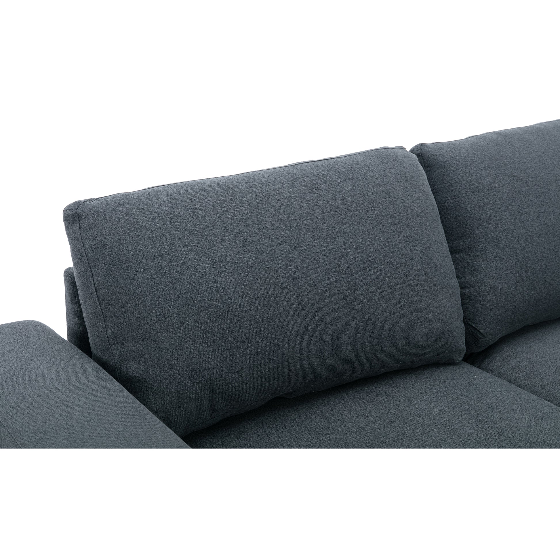 Large Sofa, 74.8 Inch Linen Fabric Loveseat Couch Mid Century Modern Upholstered Accent Couches For Living Room, Apartment, Bedroom,Dark Grey Dark Grey Linen Wood Dining Room Soft Cushion Back Foam Linen 2 Seat