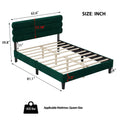 Queen Bed Frame With Headboard,Sturdy Platform Bed With Wooden Slats Support,No Box Spring,Mattress Foundation,Easy Assembly Green Green Wood
