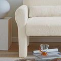 2 Piece Set Sofa Couch,Modern Boucle Seat & Accent Chair For Living Room Antique White Foam 3 Seat