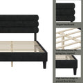 Full Bed Frame With Headboard,Sturdy Platform Bed With Wooden Slats Support,No Box Spring,Mattress Foundation,Easy Assembly Dark Grey Dark Grey Wood