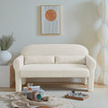 Modern Boucle Seat For Living Room Antique White Foam