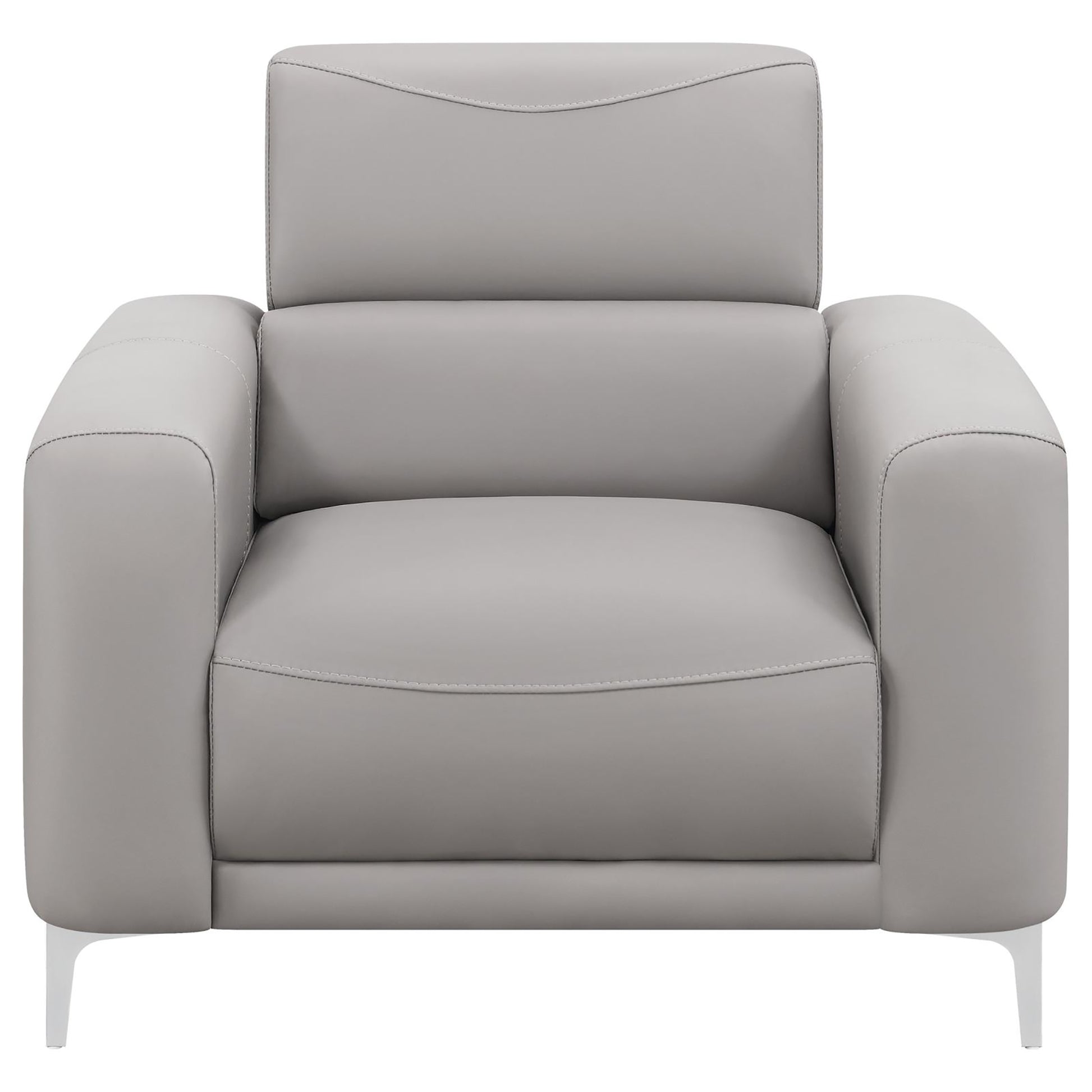 Taupe Track Arm Upholstered Chair Taupe Primary Living Space Contemporary,Modern Foam Faux Leather