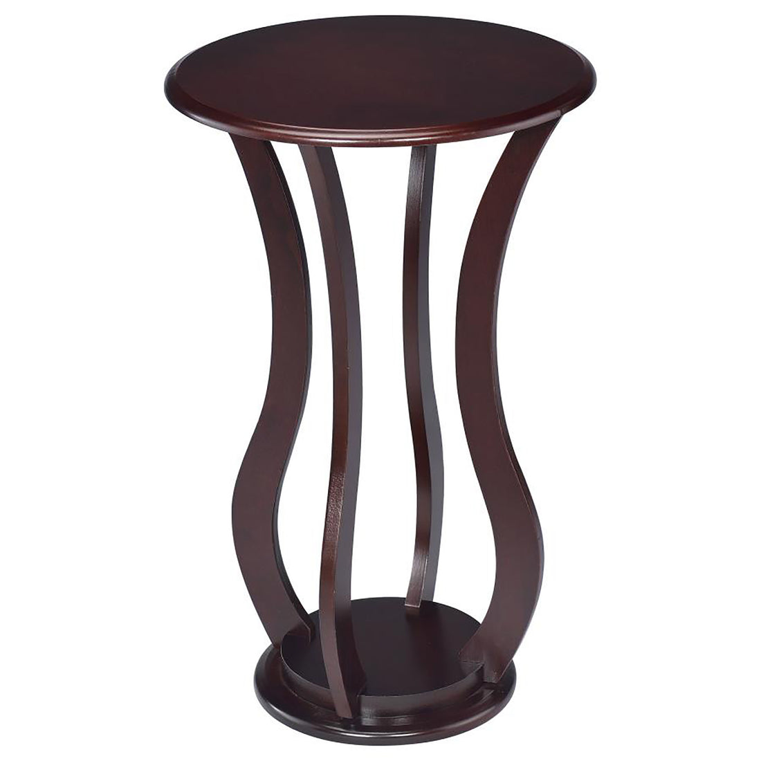 Cherry Round Accent Table With Faux Marble Top Cherry Brown Primary Living Space Traditional Rubberwood Round Shelves Coffee & End Tables Wood