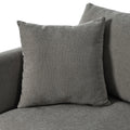 Three Indoor Cushioned Combination Sofas With Three Pillows And Curved Seat, For Living Room, Study Room, And Apartment Gray Polyester