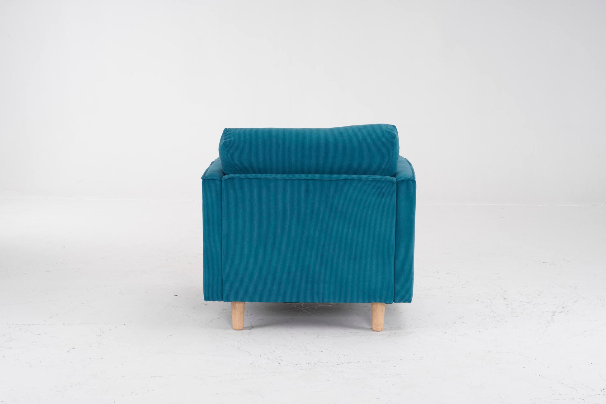 29.5 "W Modern Fabric Decorative Chair Armchair Upholstered Reading Chair Single Sofa Casual Club Chair With Solid Wooden Feet And 2 Pillow, For Living Room, Bedroom, Bed Room, Office, Corduroy Fabric Blue Foam Corduroy