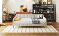 Full Size Upholstered Daybed With 4 Support Legs,White Full White Upholstered