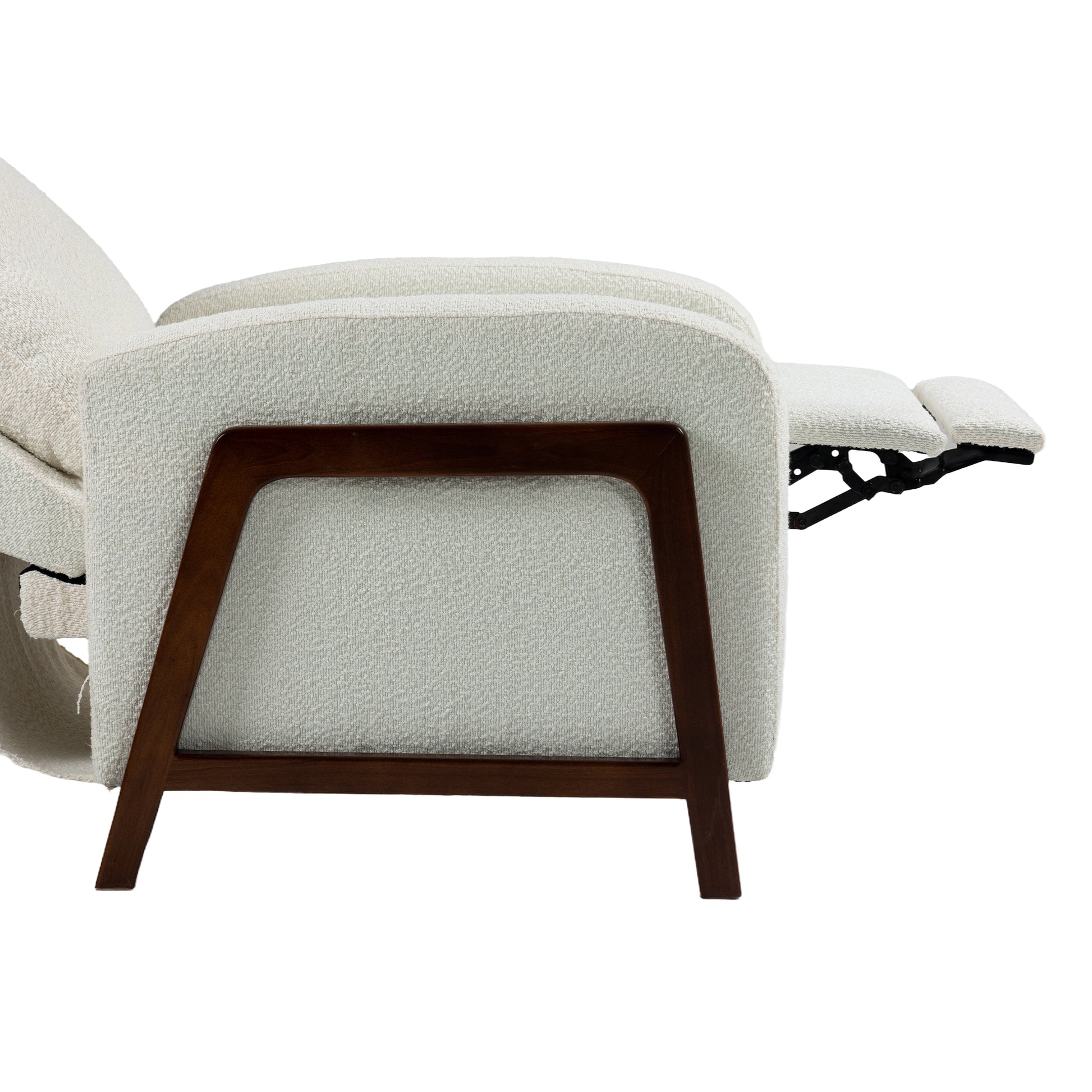 Coolmore Recliner Chair Adjustable Home Theater Single Fabric Recliner Sofa Furniture With Thick Seat Cushion And Backrest Modern Living Room Recliners Beige Boucle