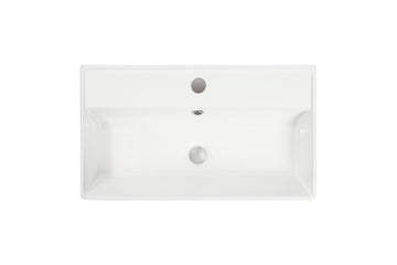 21.6" Basin Only, Glossy White 24V06Pb21 Glossy White Ceramic