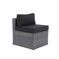 5 Pieces Pe Rattan Sectional Outdoor Furniture Cushioned U Sofa Set With 2 Pillow Grey Wicker Black Cushion Yes Sectional Black Grey Weather Resistant Frame Mildew Resistant Cushion Garden & Outdoor Modern Complete Patio Sets Fiber Foam And Polyester