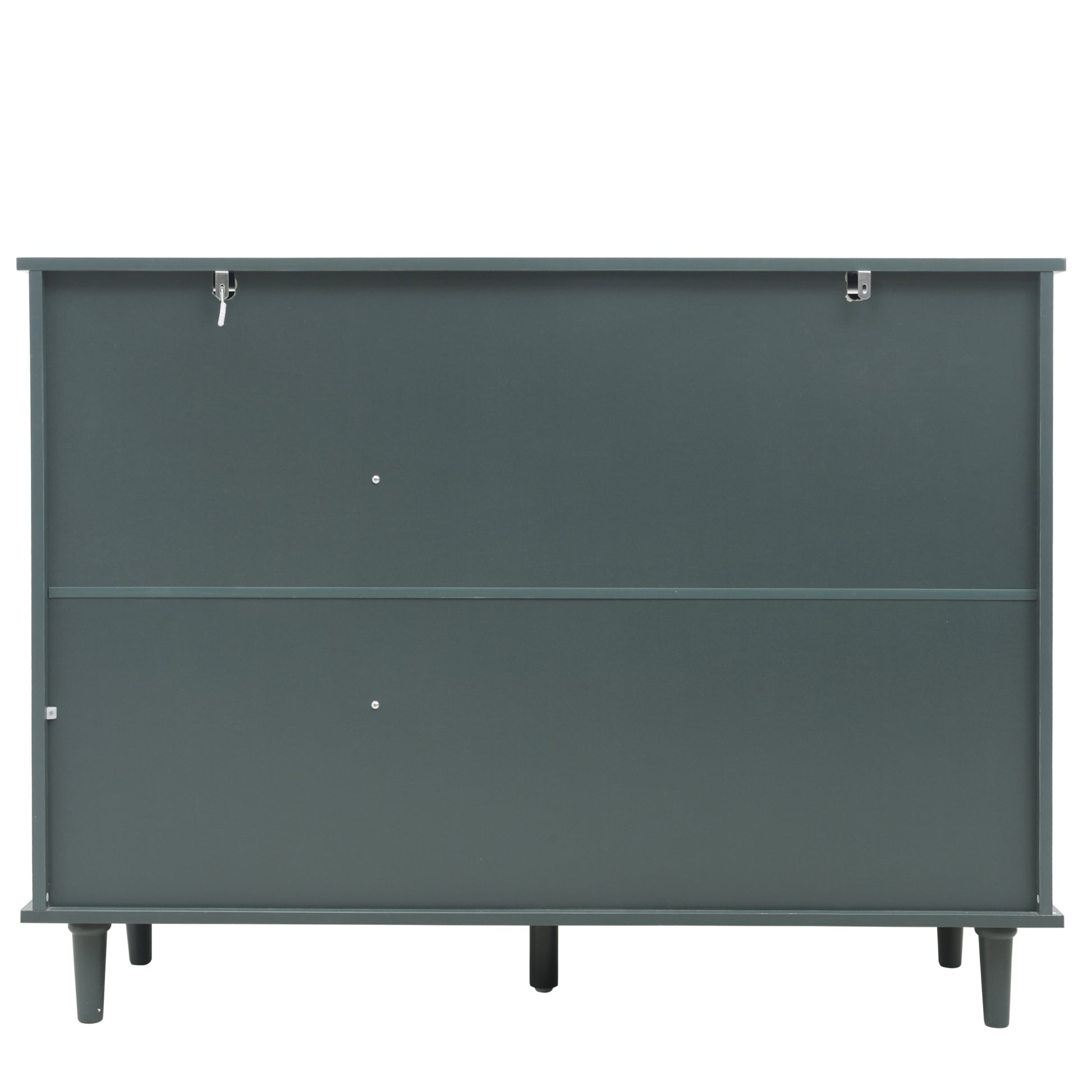 3 Door 3 Drawer Cabinet, American Furniture, Suitable For Bedroom, Living Room, Study Dark Green Particle Board