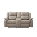 72'' Manual Reclining Loveseat Gray Pu