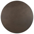 Bronze Round Dining Table Brown Brown Dining Room Industrial Round Powder Coated Kitchen & Dining Tables Metal Pedestal