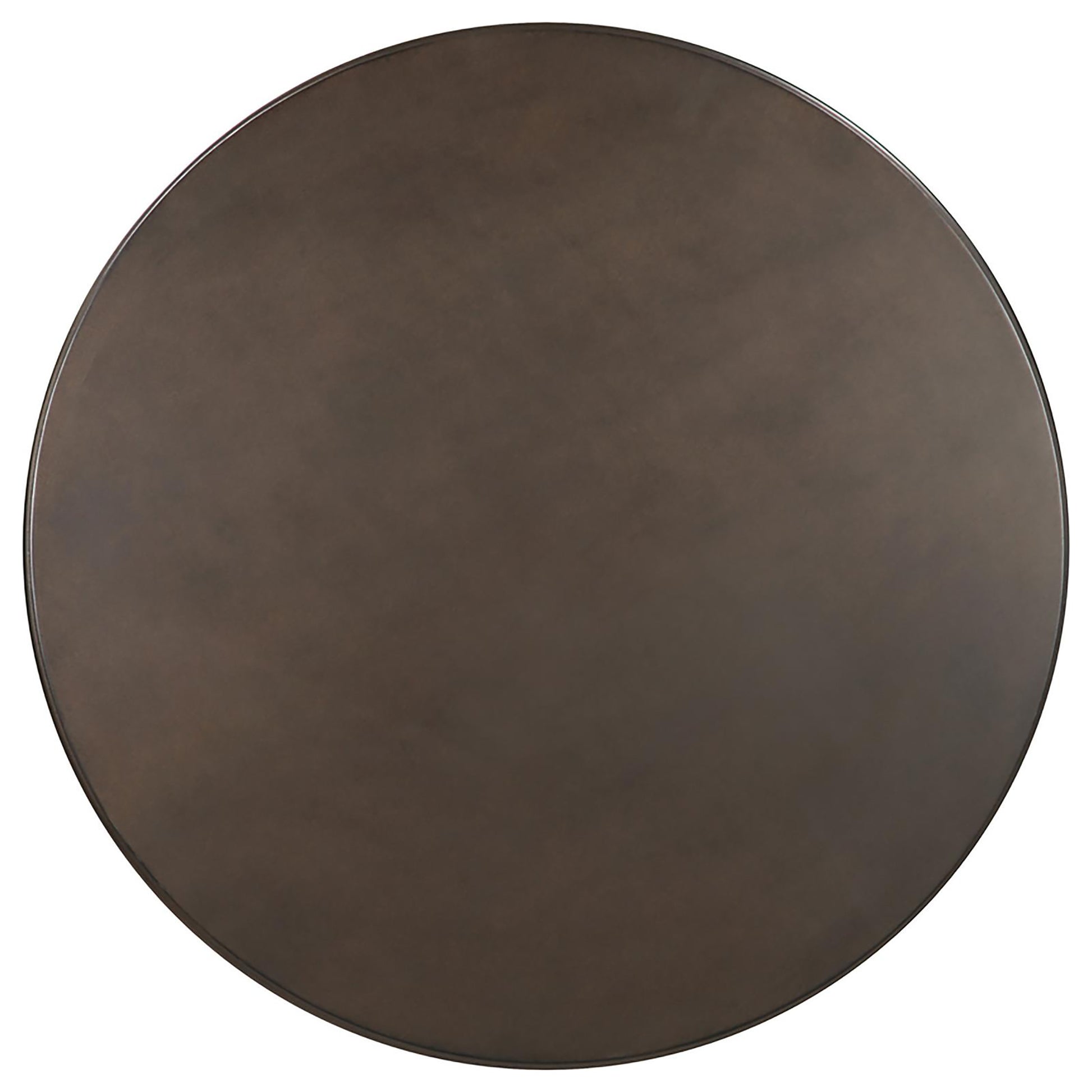 Bronze Round Dining Table Brown Brown Dining Room Industrial Round Powder Coated Kitchen & Dining Tables Metal Pedestal