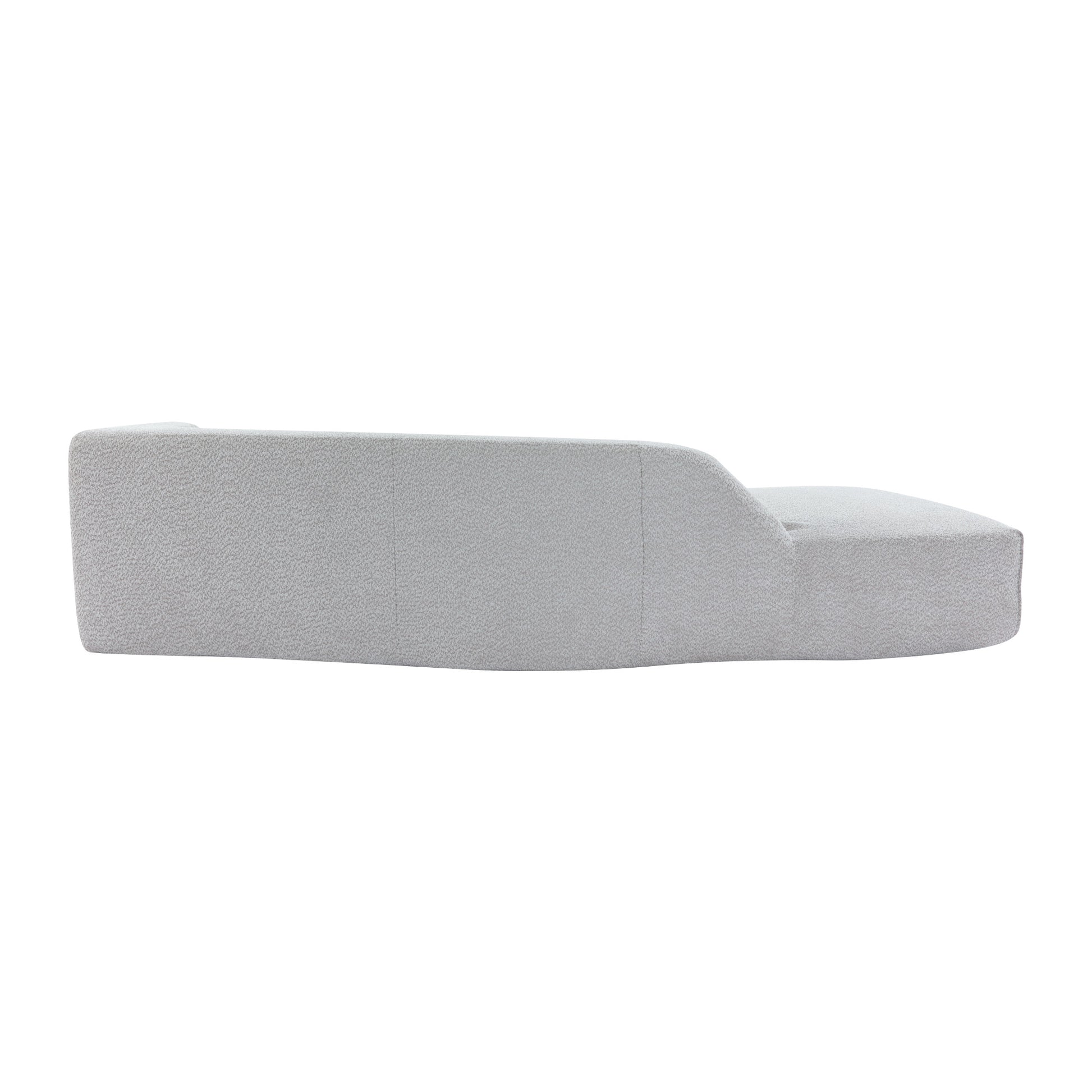 109.4" Curved Chaise Lounge Modern Indoor Sofa Couch For Living Room, Grey Grey Boucle