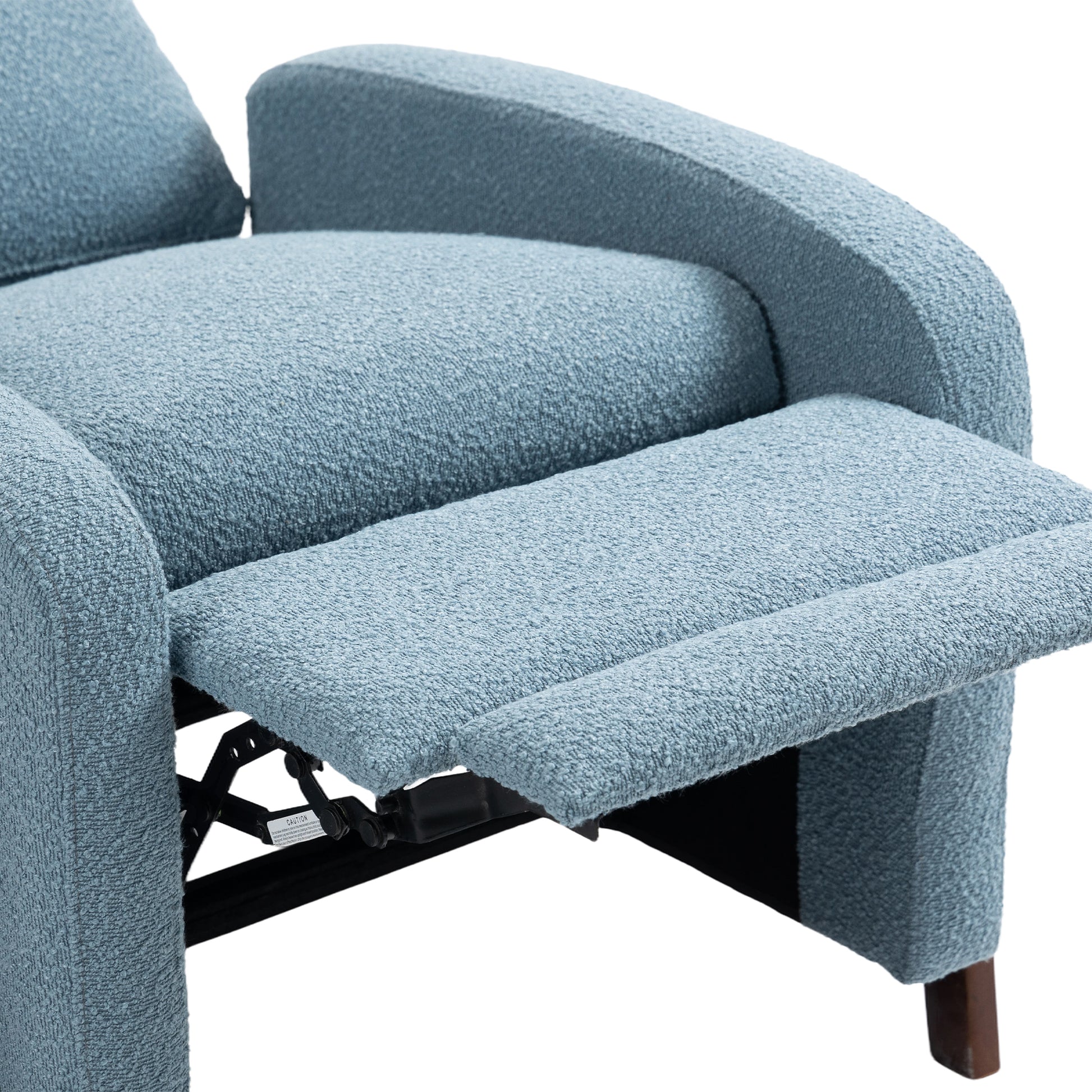 Coolmore Recliner Chair Adjustable Home Theater Single Fabric Recliner Sofa Furniture With Thick Seat Cushion And Backrest Modern Living Room Recliners Light Blue Boucle