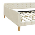 Full Size Upholstered Daybed With 4 Support Legs,White Full White Upholstered
