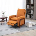 Coolmore Recliner Chair Adjustable Home Theater Single Fabric Recliner Sofa Furniture With Thick Seat Cushion And Backrest Modern Living Room Recliners Orange Boucle