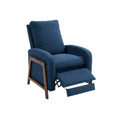 Coolmore Recliner Chair Adjustable Home Theater Single Fabric Recliner Sofa Furniture With Thick Seat Cushion And Backrest Modern Living Room Recliners Navy Boucle