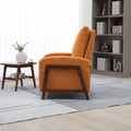 Coolmore Recliner Chair Adjustable Home Theater Single Fabric Recliner Sofa Furniture With Thick Seat Cushion And Backrest Modern Living Room Recliners Orange Boucle