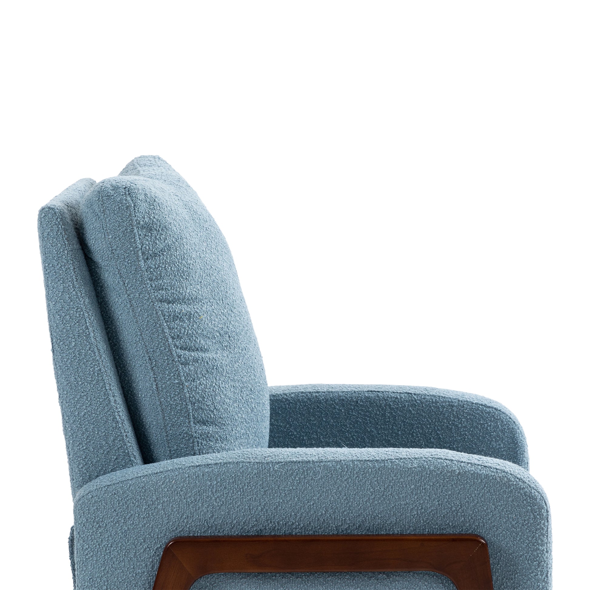 Coolmore Recliner Chair Adjustable Home Theater Single Fabric Recliner Sofa Furniture With Thick Seat Cushion And Backrest Modern Living Room Recliners Light Blue Boucle