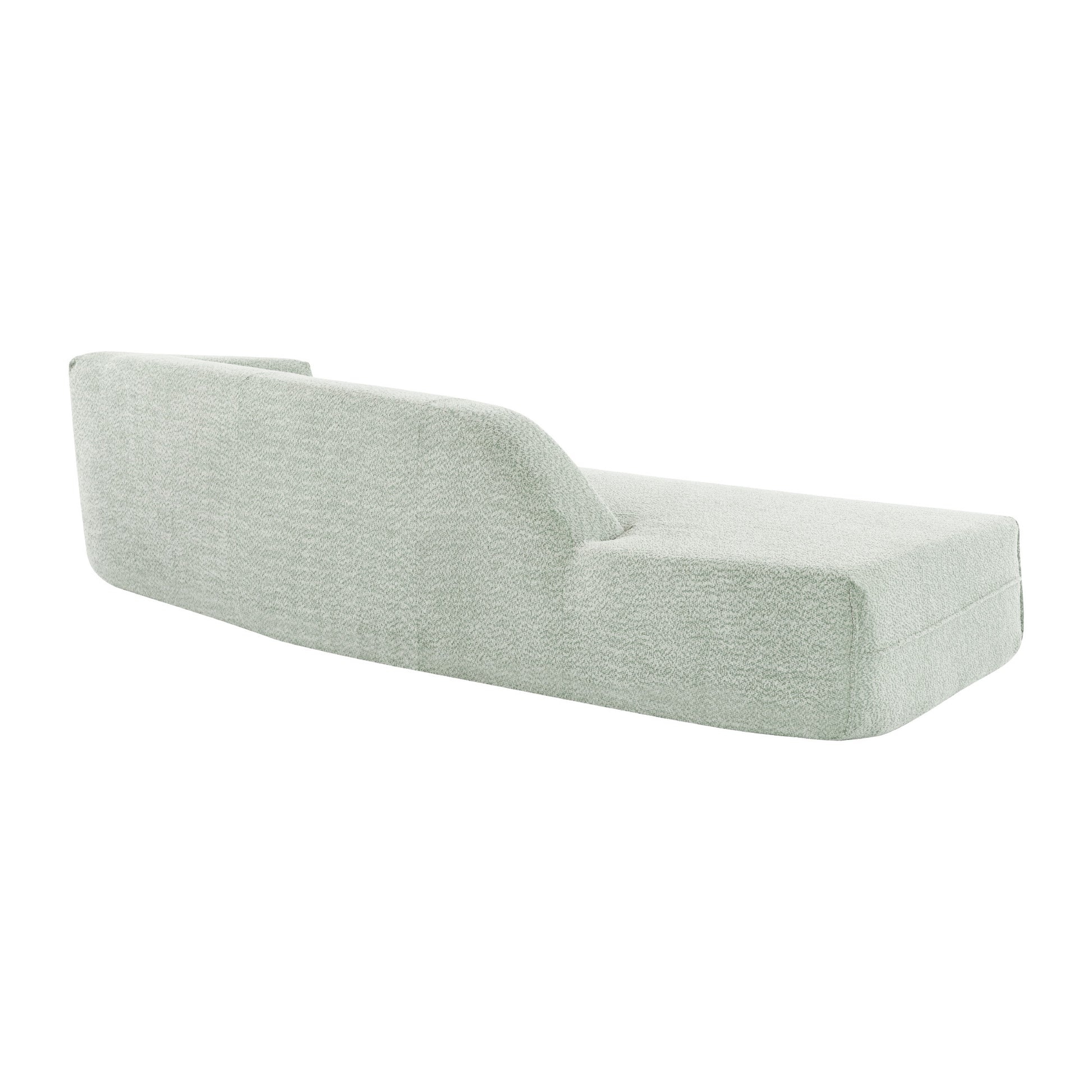 109.4" Curved Chaise Lounge Modern Indoor Sofa Couch For Living Room, Green Green Boucle