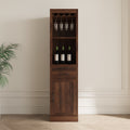 brown walnut color modular wine bar cabinet Buffet walnut brown-mdf