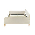 Full Size Upholstered Daybed With 4 Support Legs,White Full White Upholstered