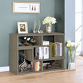 Grey Driftwood Convertable Bookcase 6 Grey Gray Standard Office Open Back Wood Transitional Wood