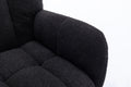 Rocking Chair With Pocket, Soft Teddy Fabric Rocking Chair For Nursery, Comfy Wingback Glider Rocker With Safe Solid Wood Base For Living Room Bedroom Balcony Black Black Casual Foam Teddy