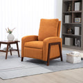 Coolmore Recliner Chair Adjustable Home Theater Single Fabric Recliner Sofa Furniture With Thick Seat Cushion And Backrest Modern Living Room Recliners Orange Boucle