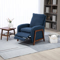 Coolmore Recliner Chair Adjustable Home Theater Single Fabric Recliner Sofa Furniture With Thick Seat Cushion And Backrest Modern Living Room Recliners Navy Boucle