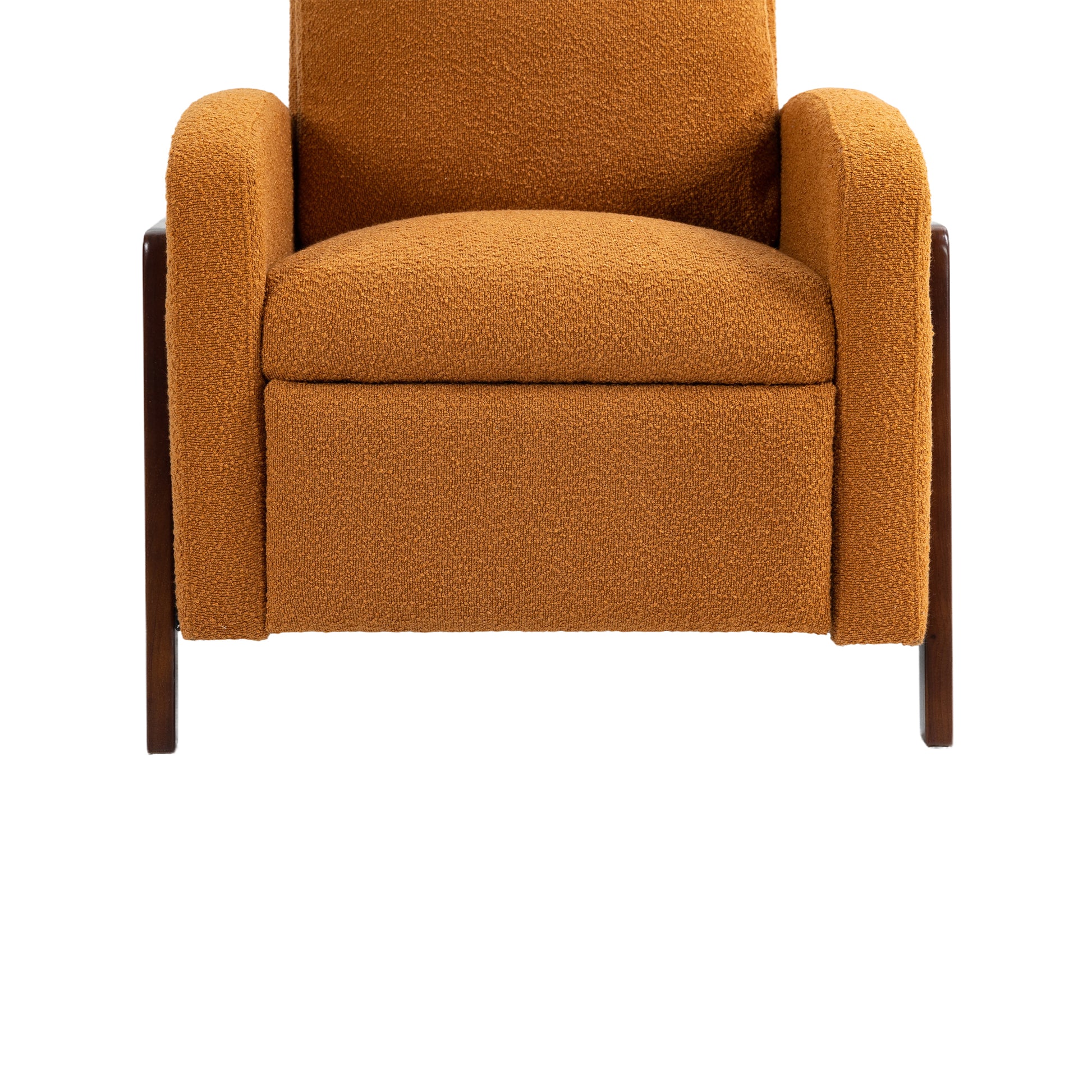 Coolmore Recliner Chair Adjustable Home Theater Single Fabric Recliner Sofa Furniture With Thick Seat Cushion And Backrest Modern Living Room Recliners Orange Boucle