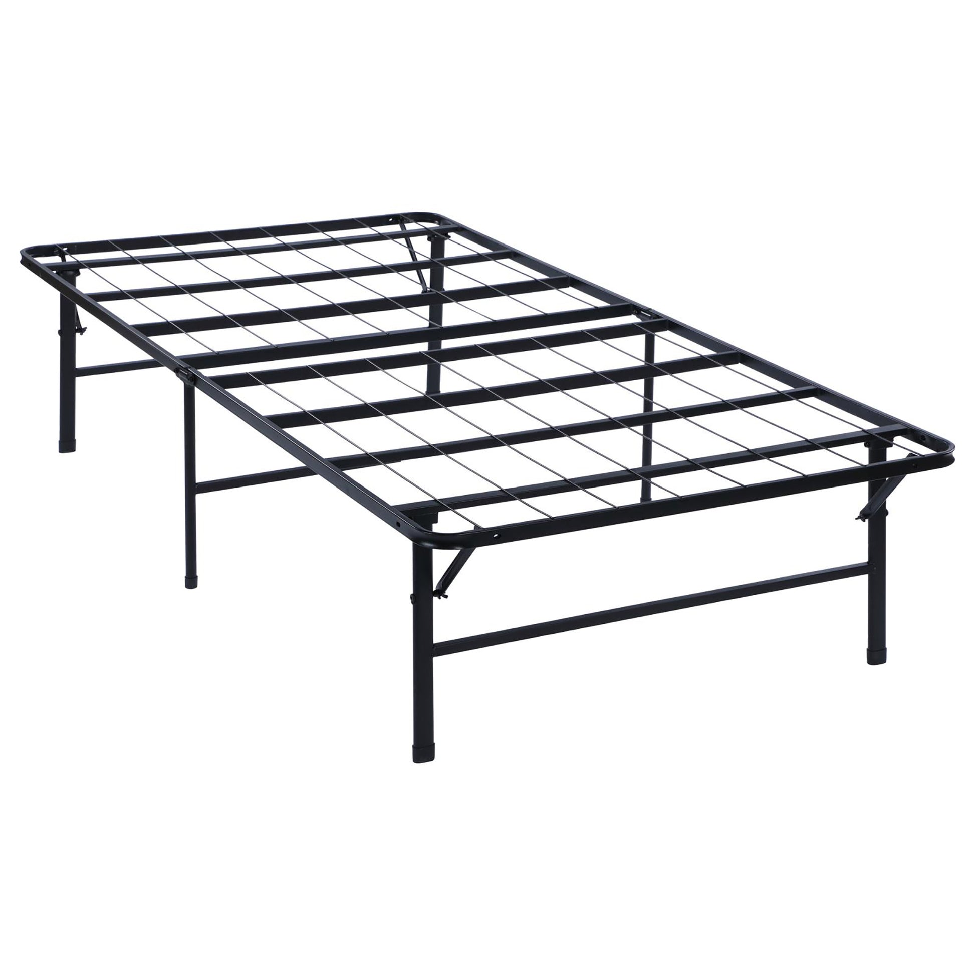 Black Twin Platform Bed Twin Black Metal Bedroom Contemporary,Modern Bed Frame Steel